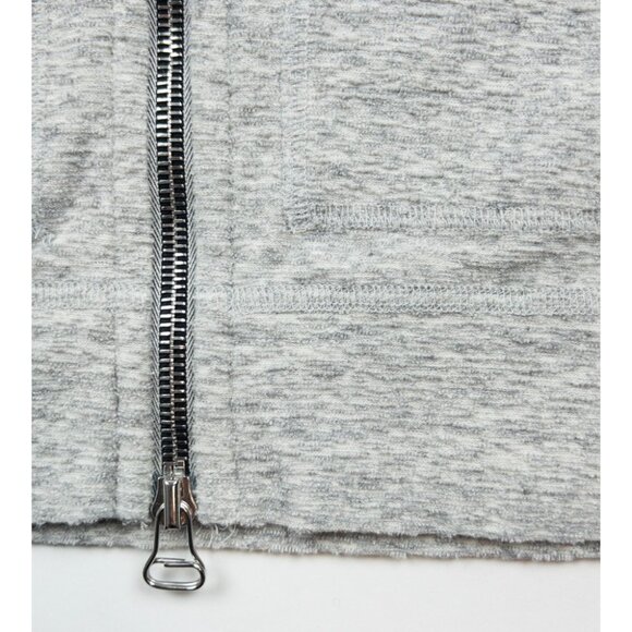 Wings + Horns Hoodie Men's Large Gray Full Zip Sweatshirt Static Dobby Slubby - Picture 4 of 12